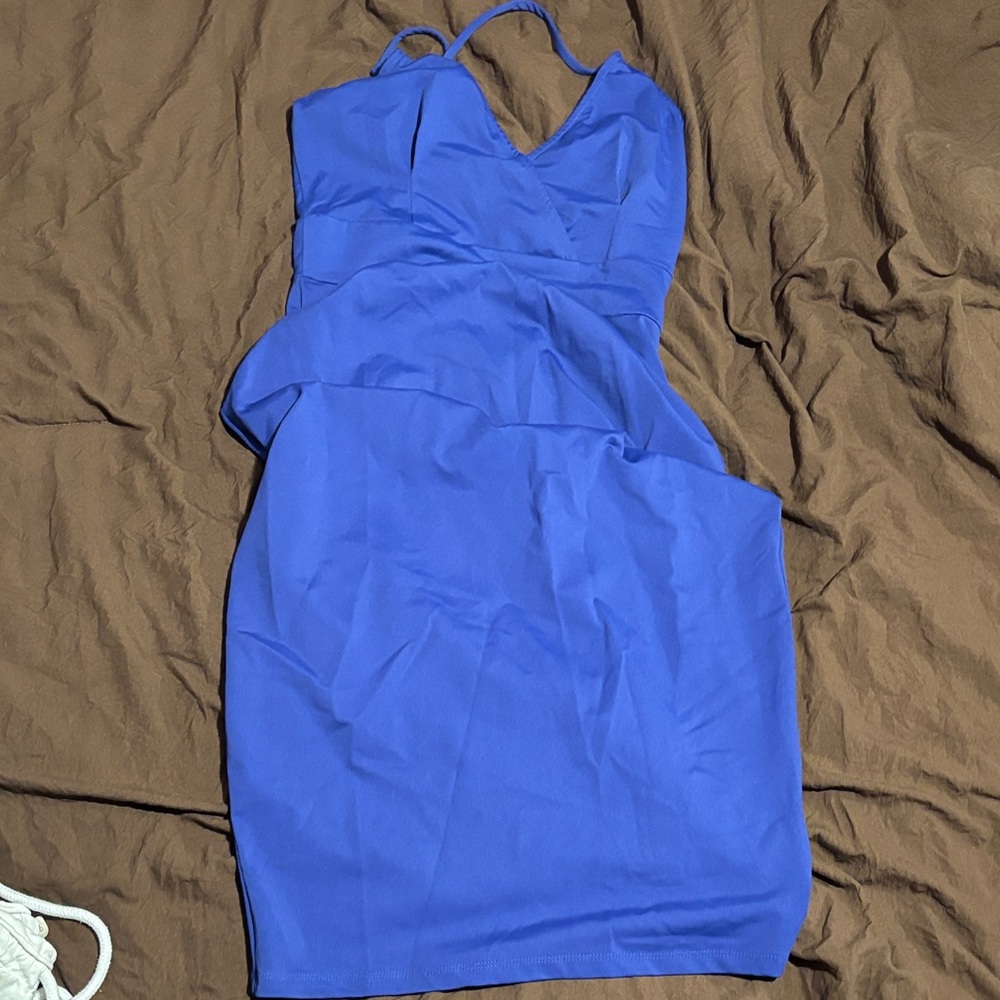 Leith Strapless Blue Dress